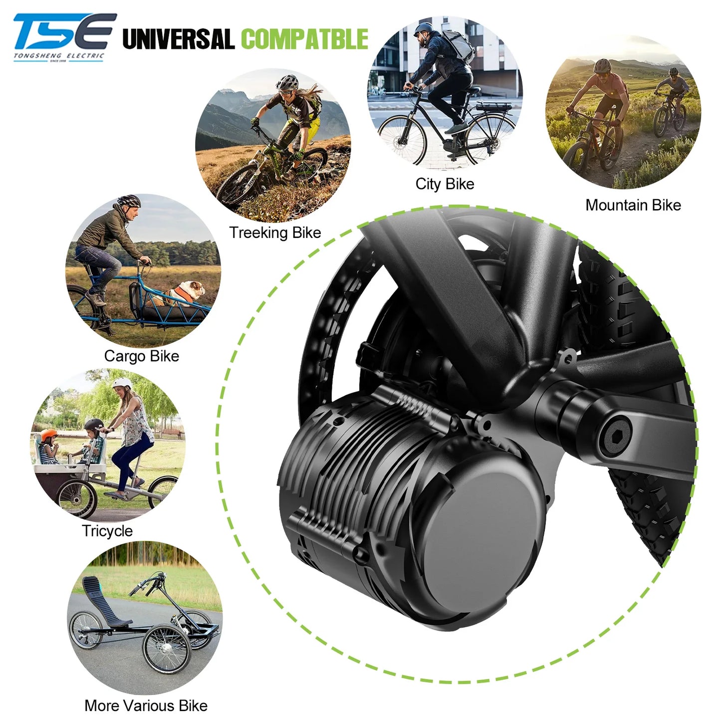 Tongsheng TSDZ8 750W Mid Drive Motor Kit 68mm 73mm BB