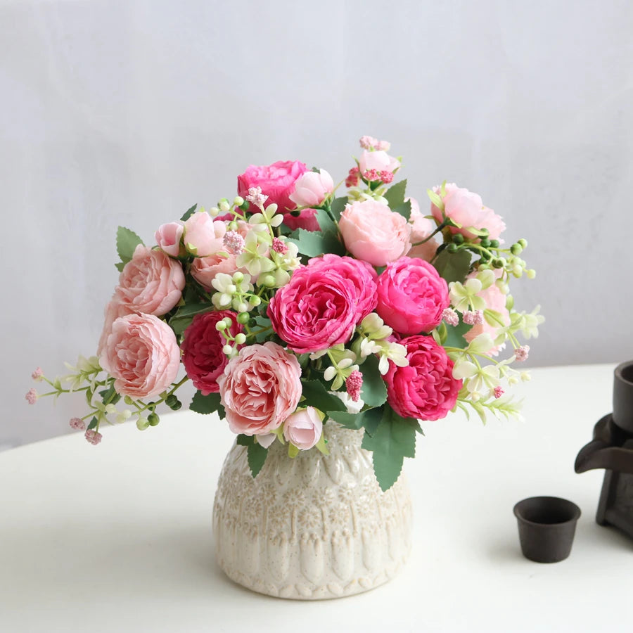 Artificial Rose And Peony Flowers Set One To Three Pcs High Quality Wedding Arch