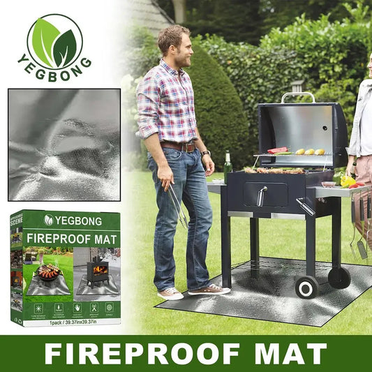 100cm Square Griddle BBQ Mat 3 Layer Fire Retardant Outdoor