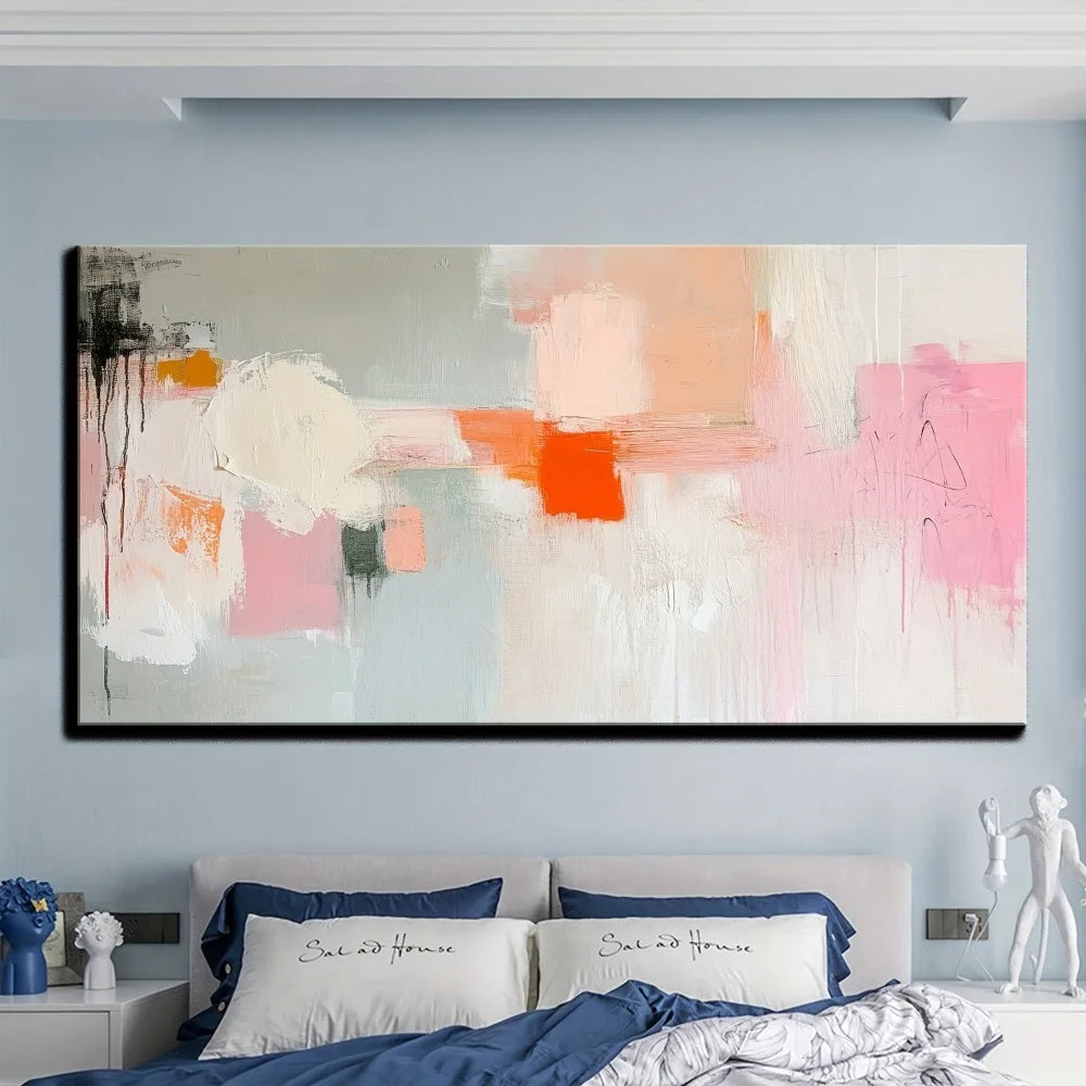 Abstract Canvas Wall Art Modern Painting With 1.5 Inch Pine Wood Frame