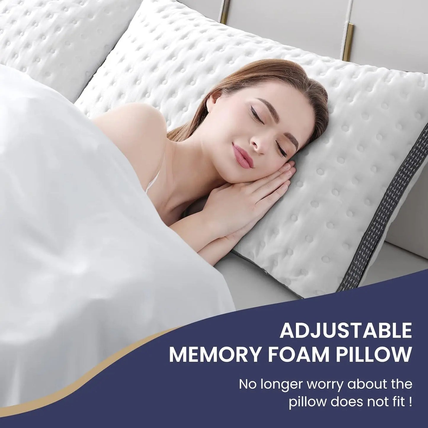BedStory Cooling Pillows Queen Size Set of 2 Gel Memory Foam Pillows Medium Firm Pillows for Sleeping CertiPUR-US Certified
