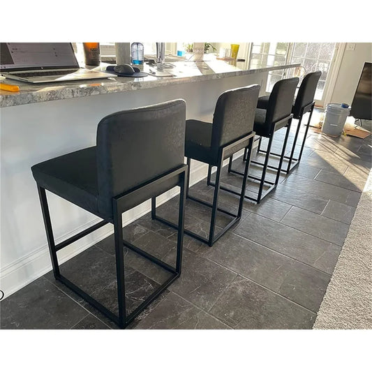 Sophia William Black Barstools Set Of 4 Counter 24Inch