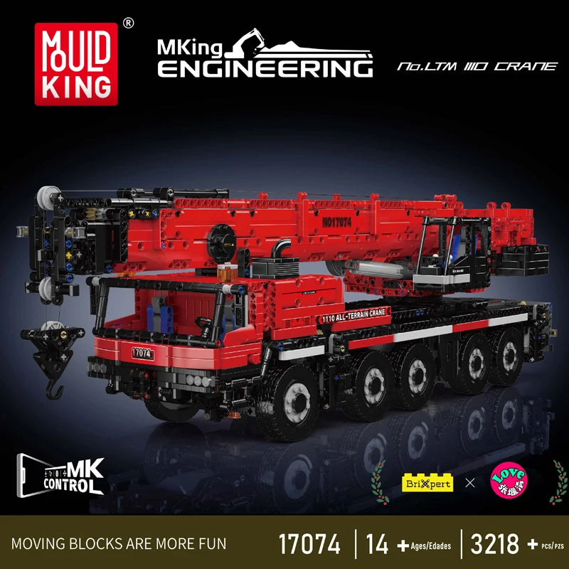 Mould King 17073 17074 LTM 1110 RC Crane Lego Compatible Building Block Set