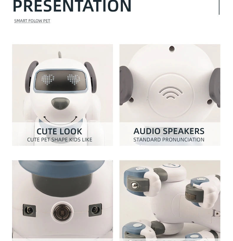 Kelaton RC Robot Dog Toy With Voice Command Programmable Touch Sensor Music