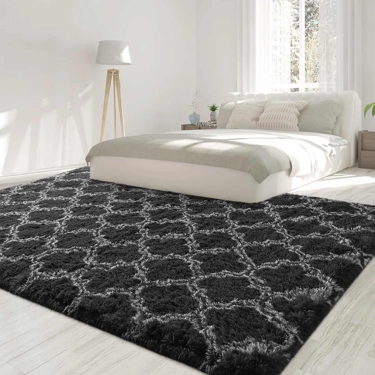 Large Shag Area Rugs for Bedroom Super Soft Plush Fluffy Carpet Non Slip Indoor Floor Rug for Kids Nursery Girl