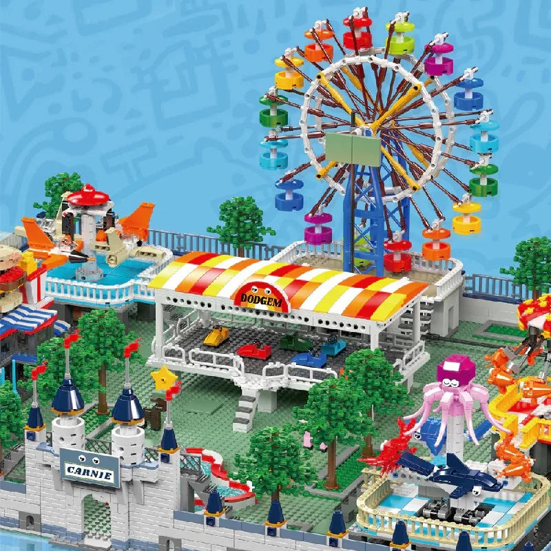 5220 Pieces Amusement Park Building Blocks Ferris Wheel Carousel Modular Set
