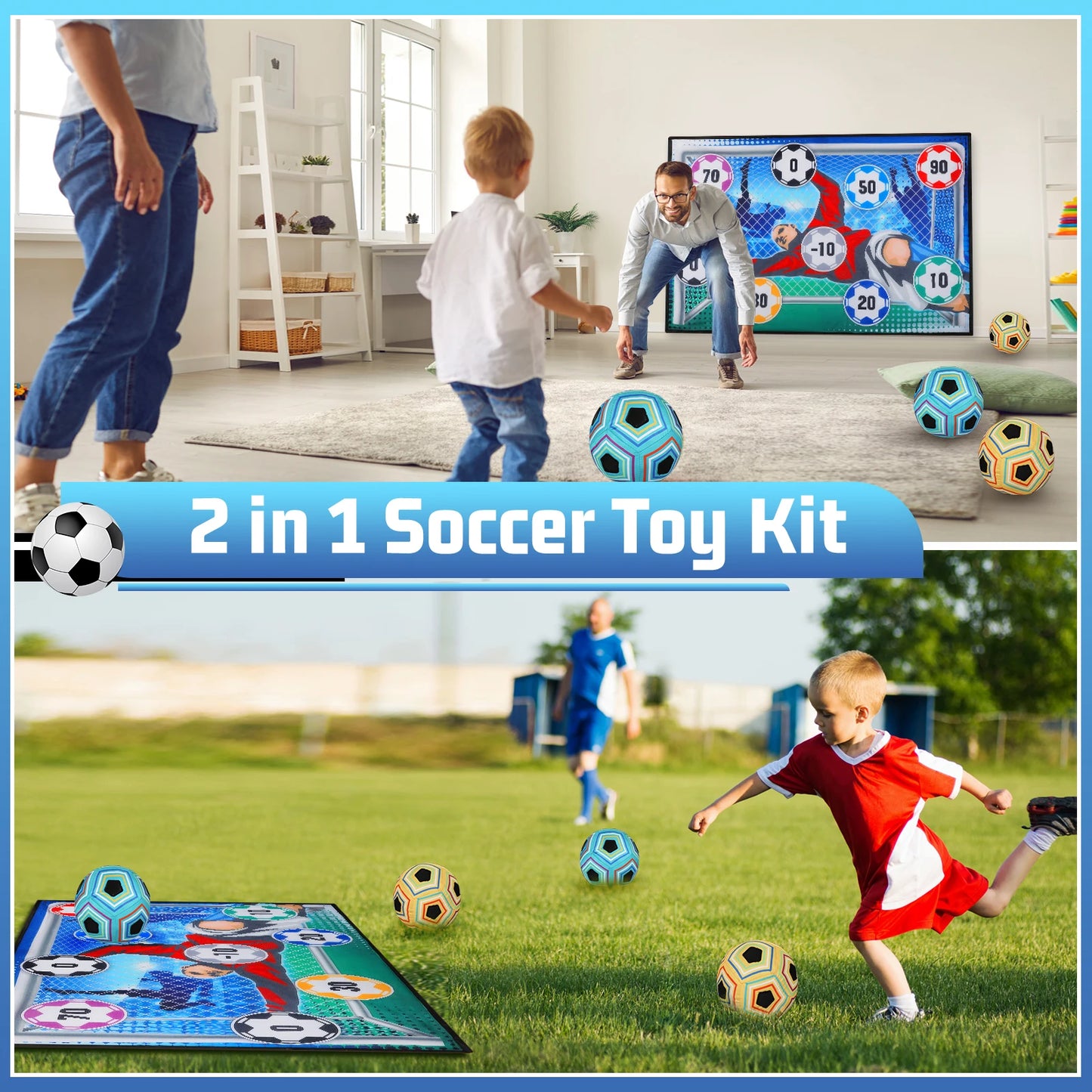 VATOS Football Game Set For Kids Indoor Outdoor Foldable