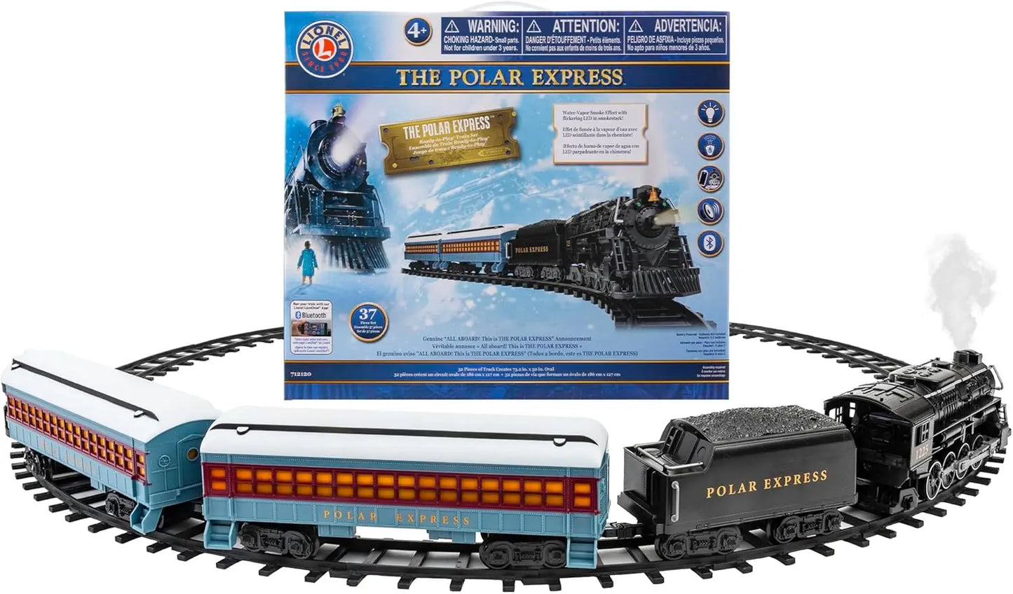 Polar Express Battery Operated Toy Train Set With Bluetooth Sounds And Track