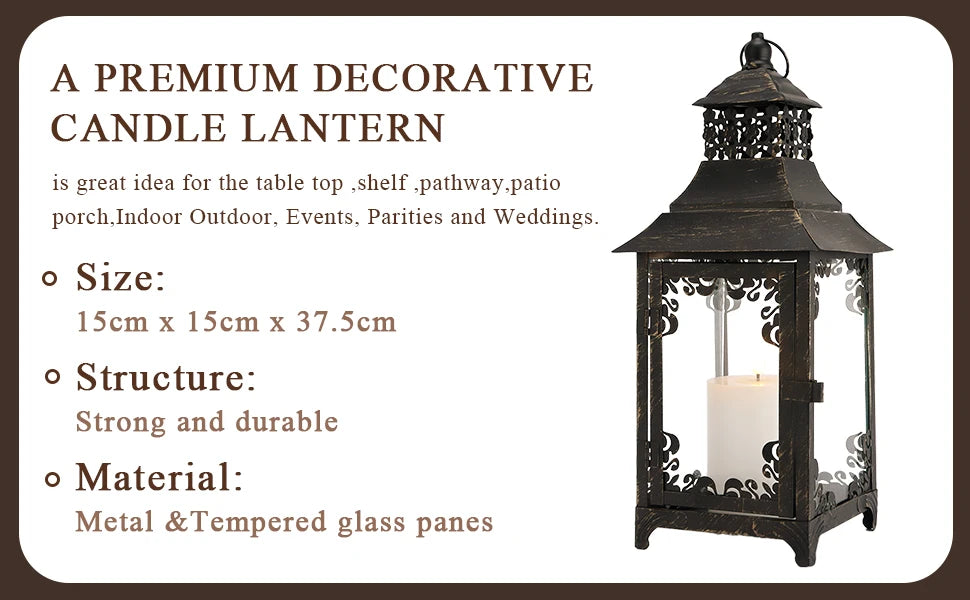 Vintage Metal Candle Holder Hanging Lanterns Candlestick