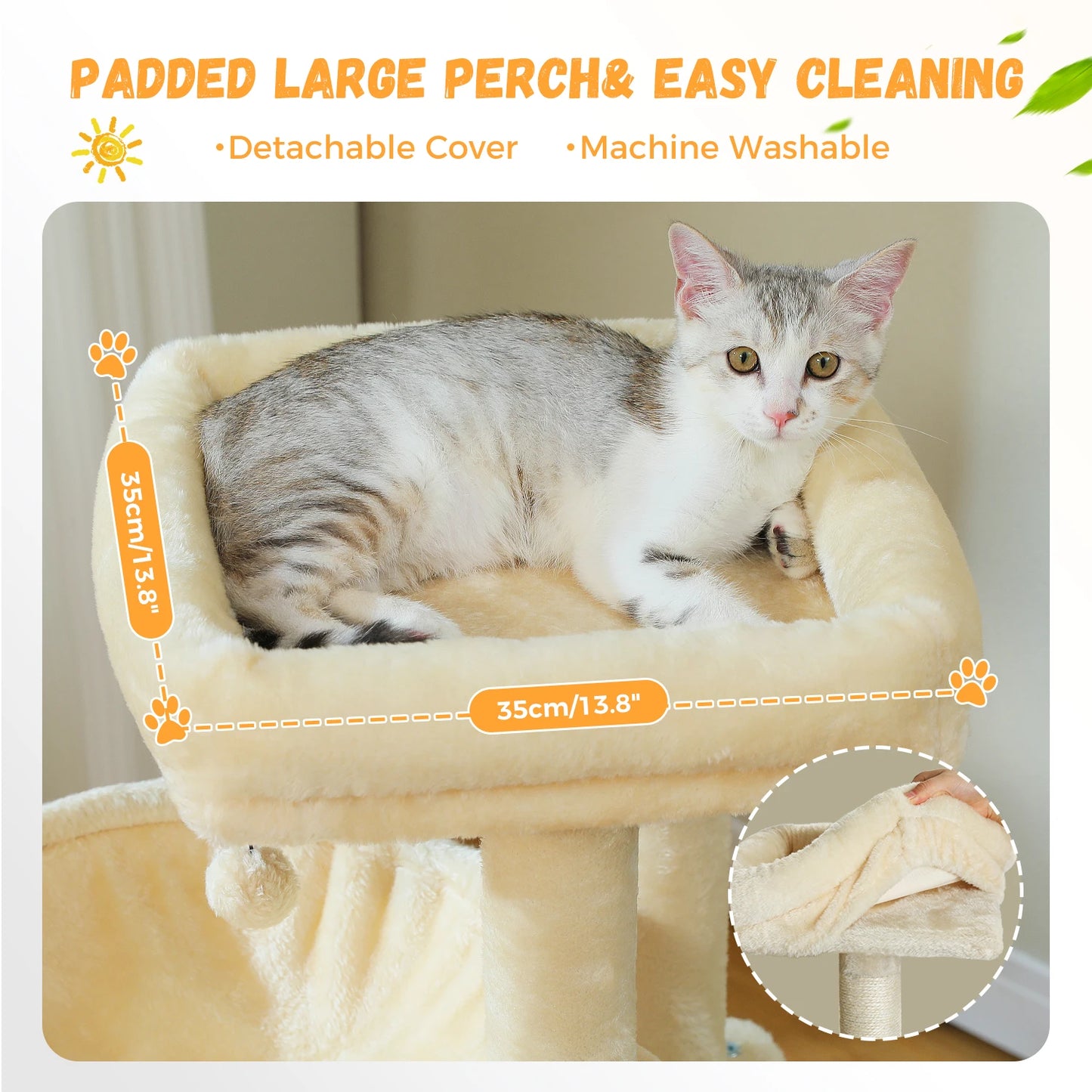 Four Level Cat Tree For Indoor Cats With Sisal Scratching Post And Condos