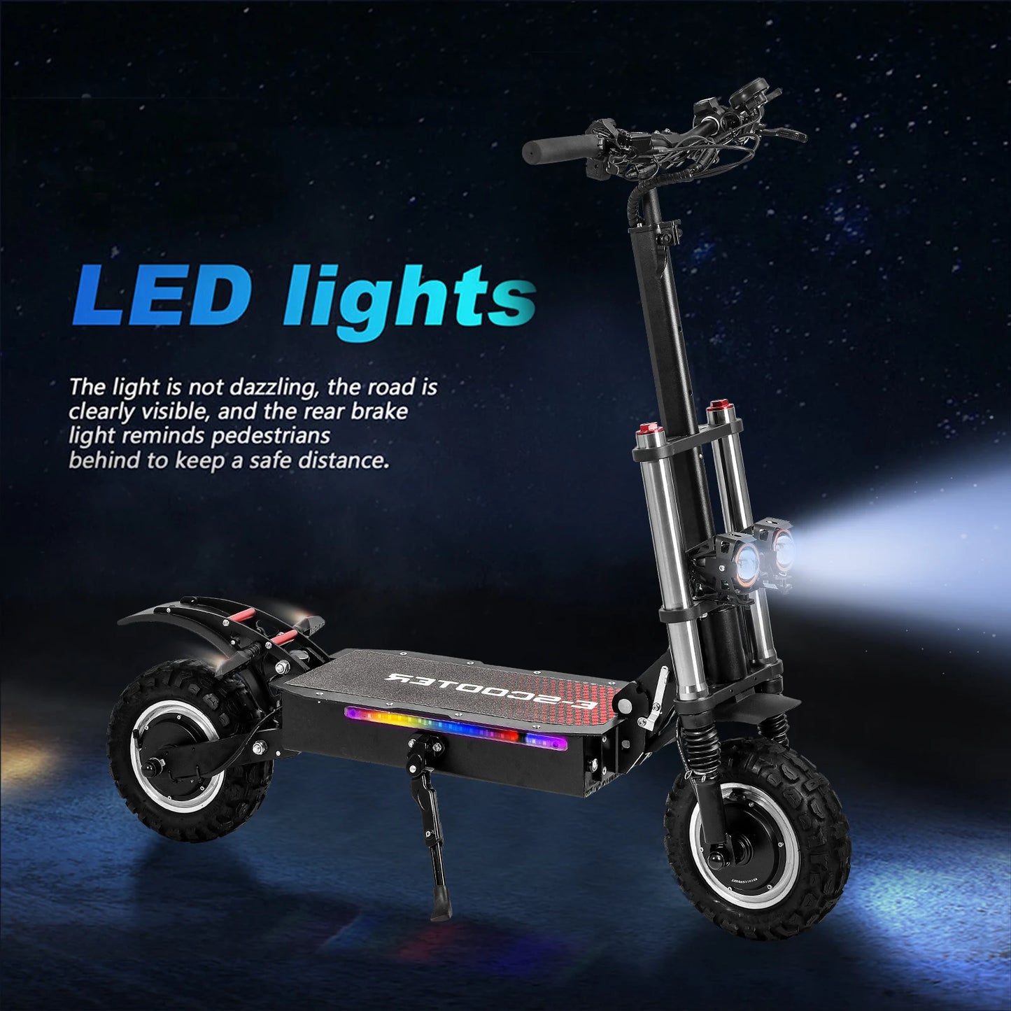 6000W High Power Off Road Foldable Scooter 60V 38Ah