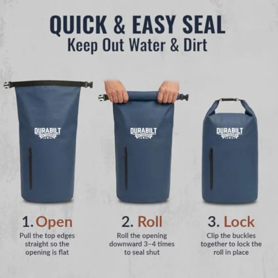 Backpack Cooler Insulated Waterproof 24 Cans Leak Proof Soft Sided Roll Top Sack
