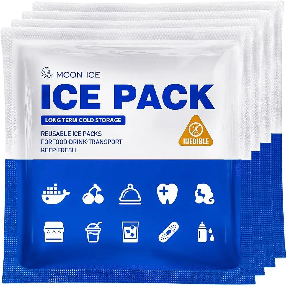 Slim Reusable Ice Packs For Coolers And Lunch Boxes Long Lasting Freezer Packs