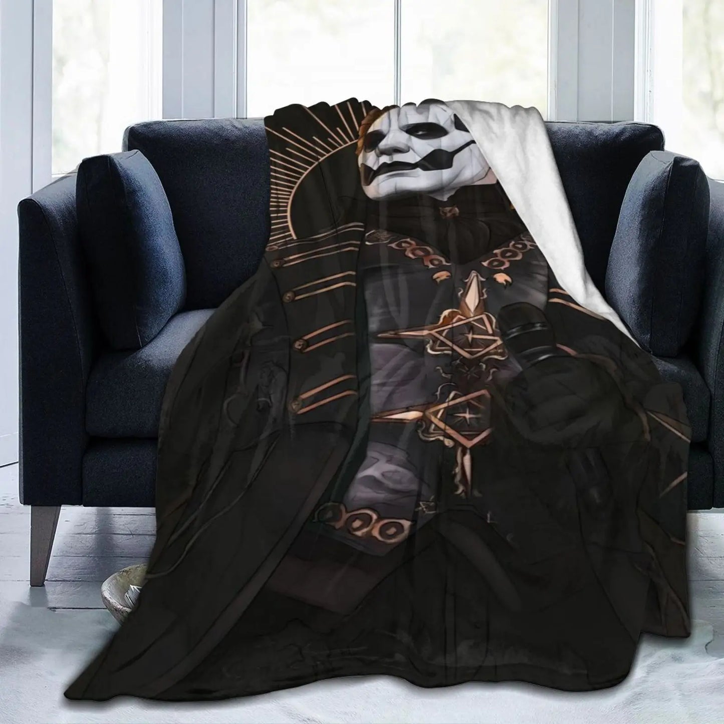Ghost Band Themed Poster Fleece Blanket For Halloween Decor
