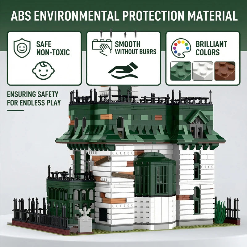 Addams Spooky Manor Building Blocks Nightmare Castle Model Toy for Adults
