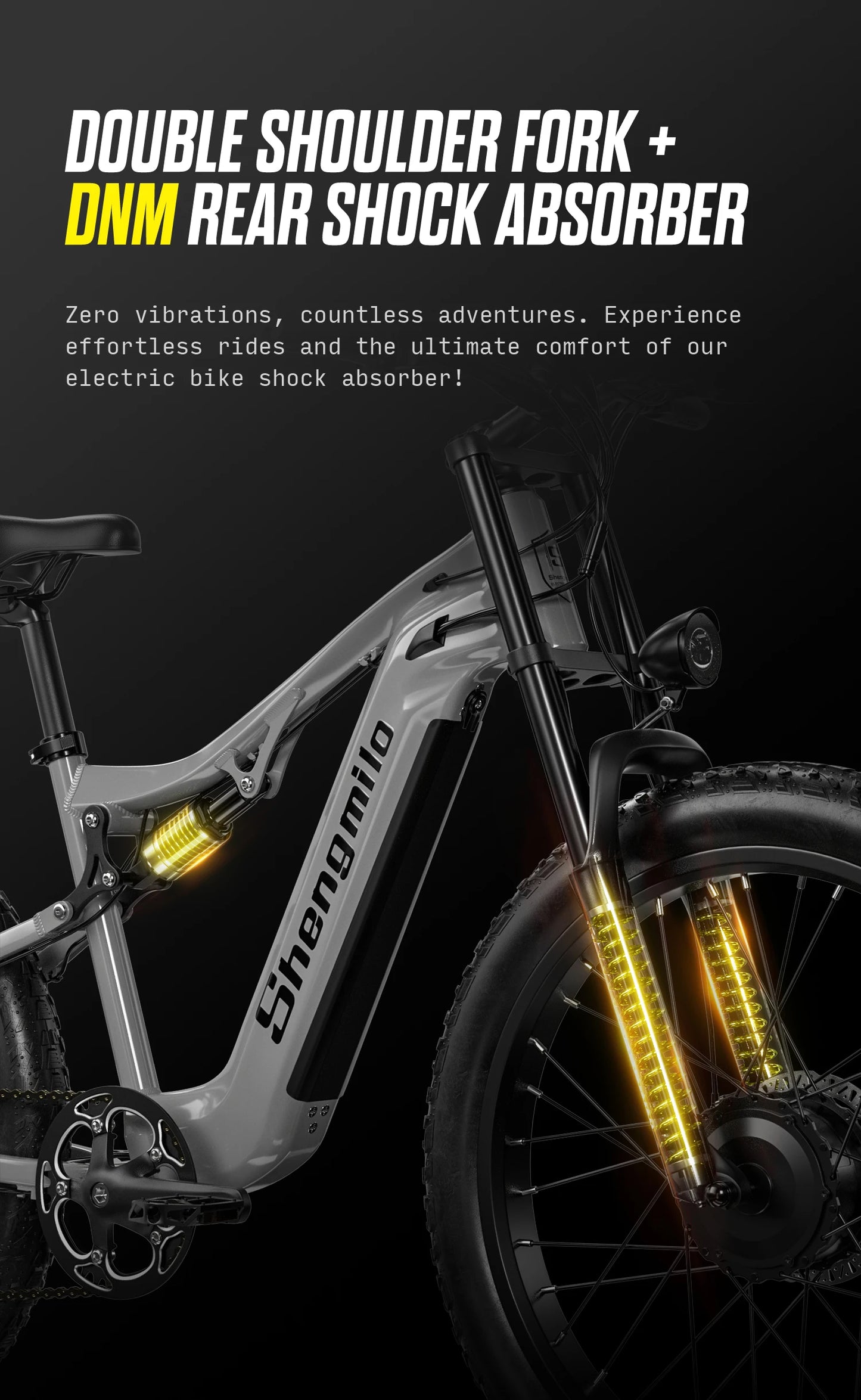 Shengmilo S600 26 Inch Electric Mountain Bike 2000W Dual Motor Fat Tire 17.5Ah