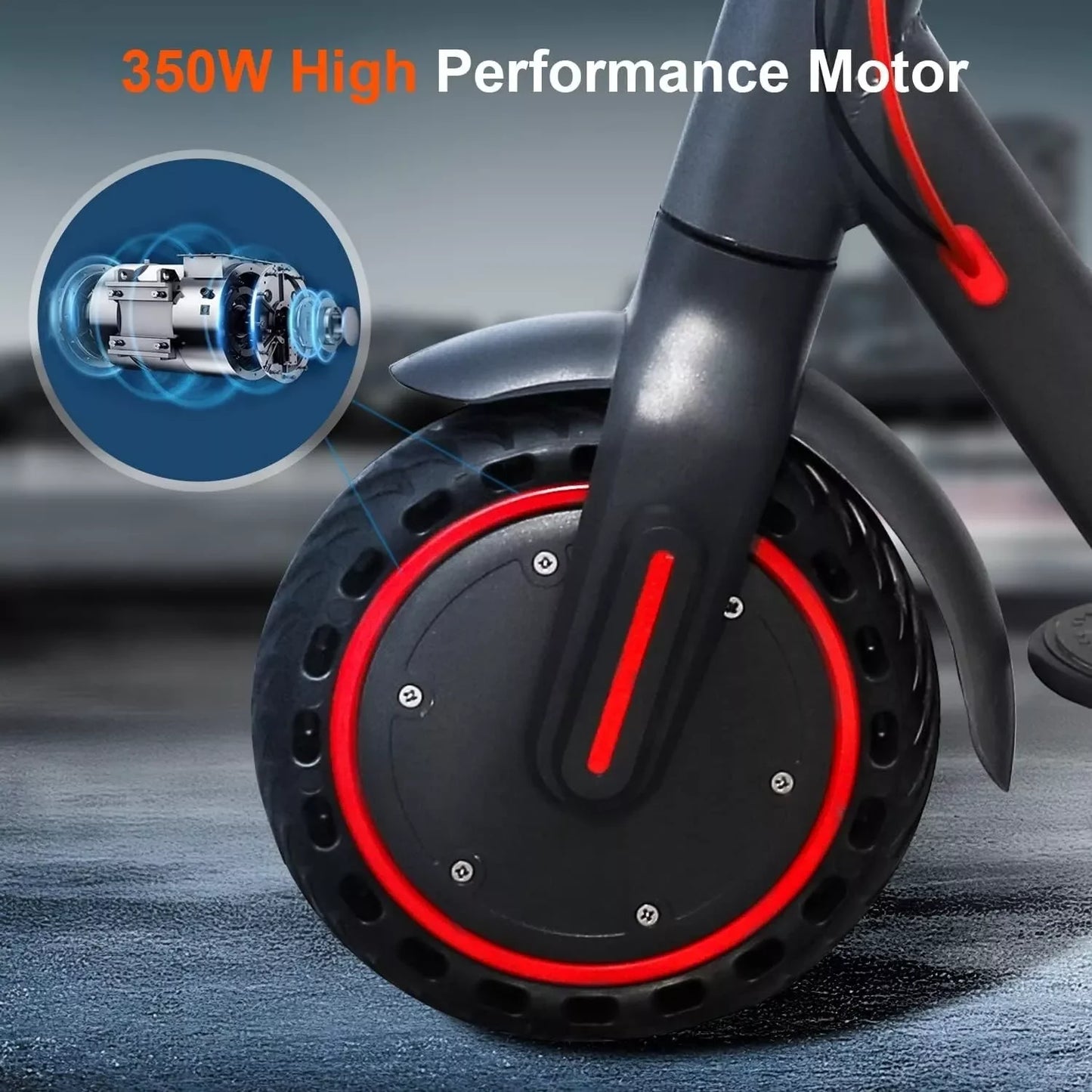 LP60 Electric Scooter 350W 19mph Smart Control Folding Scooter 8.5 Inch Tire 16 Miles Max Range for Adults
