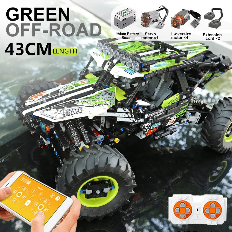 Mould King 18002 4WD RC Buggy Building Block Set Compatible With Lego