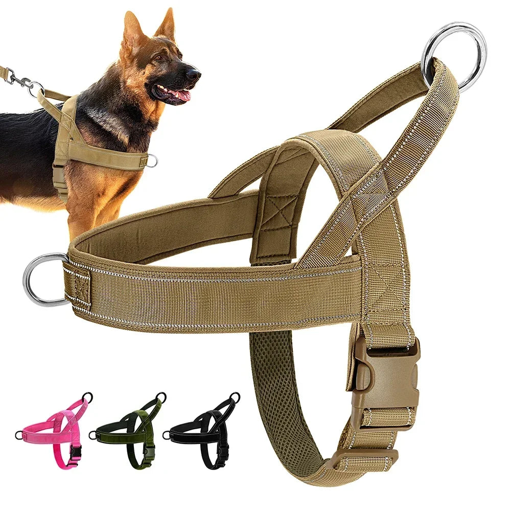 Nylon Durable No Pull Dog Harness With Handle Reflective