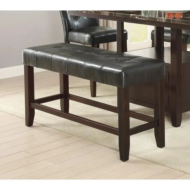 6 Piece Counter Height Dining Set With Faux Marble Table And Storage