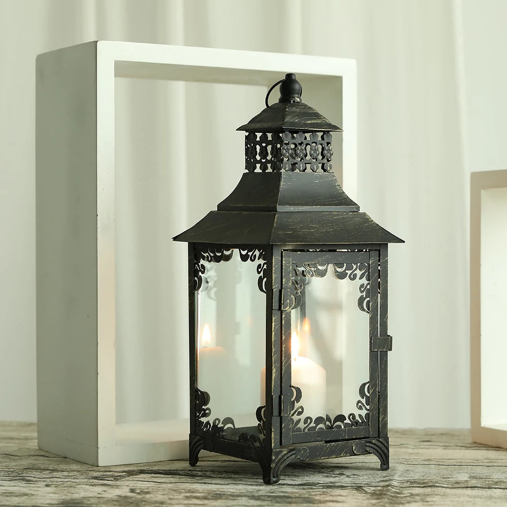 Vintage Metal Candle Holder Hanging Lanterns Candlestick