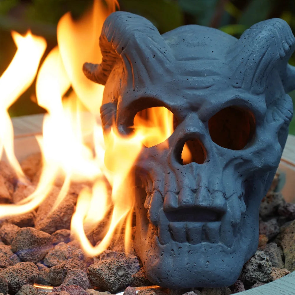 Refractory Fireproof Imitated Human Skulls Gas Log