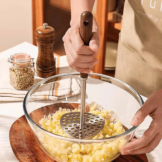 Purple Stainless Steel Potato Masher And Grater Set