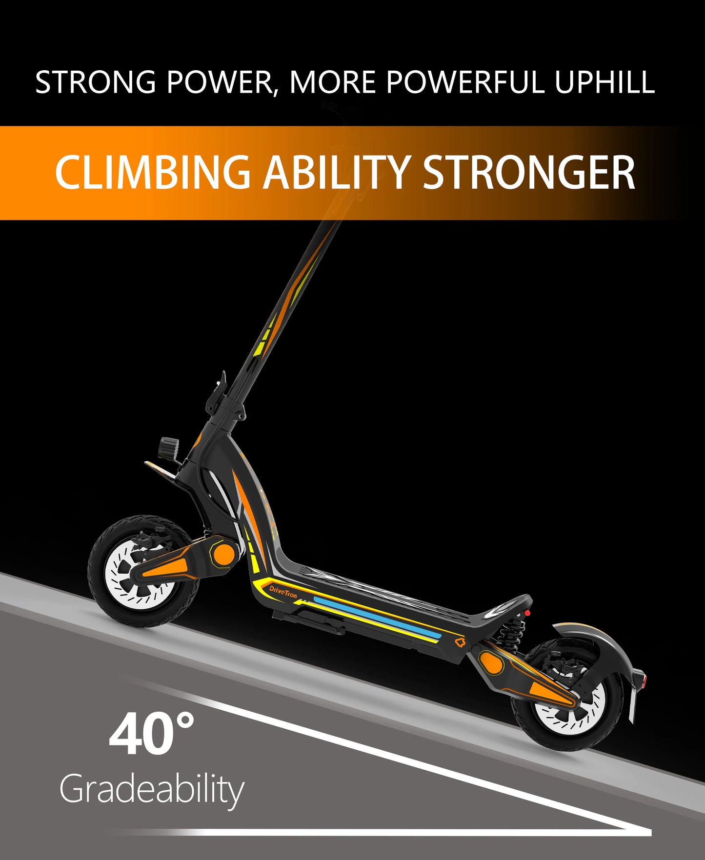 Dual Motor Electric Scooter 60V 4400W Hydraulic Brake Off Road 11 Inch Tires