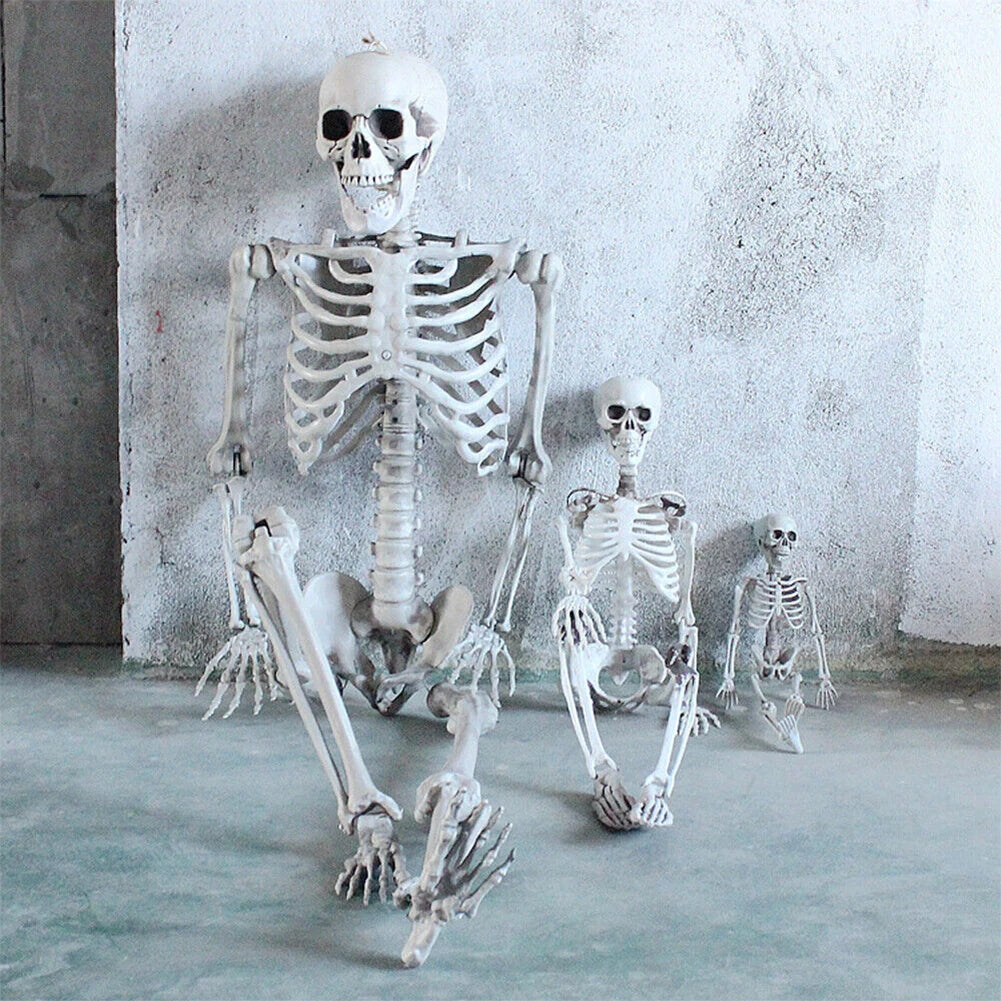 Halloween Horror Skeleton Statue Movable Joints Yard Garden