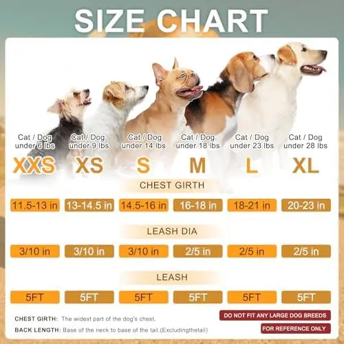 Safe Harness for Small Dogs and Cats Reflective Plaid Set