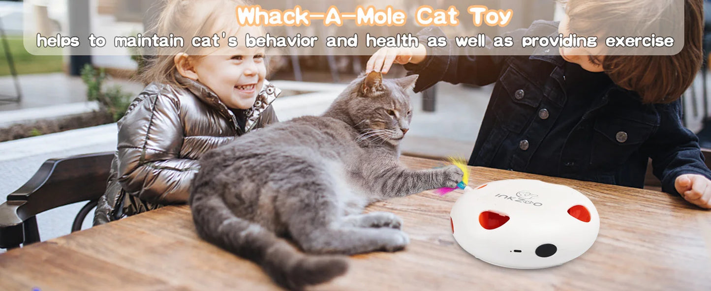 INKZOO Interactive Cat Toys For Indoor Cats Whack A Mole