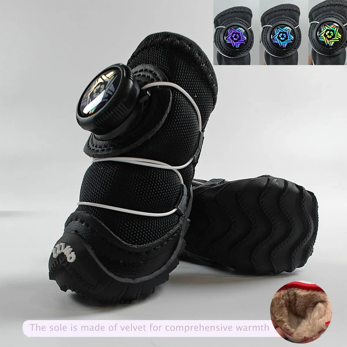 Winter Dog Shoes Warm Fleece Waterproof Snow Boots Chihuahua Yorkie