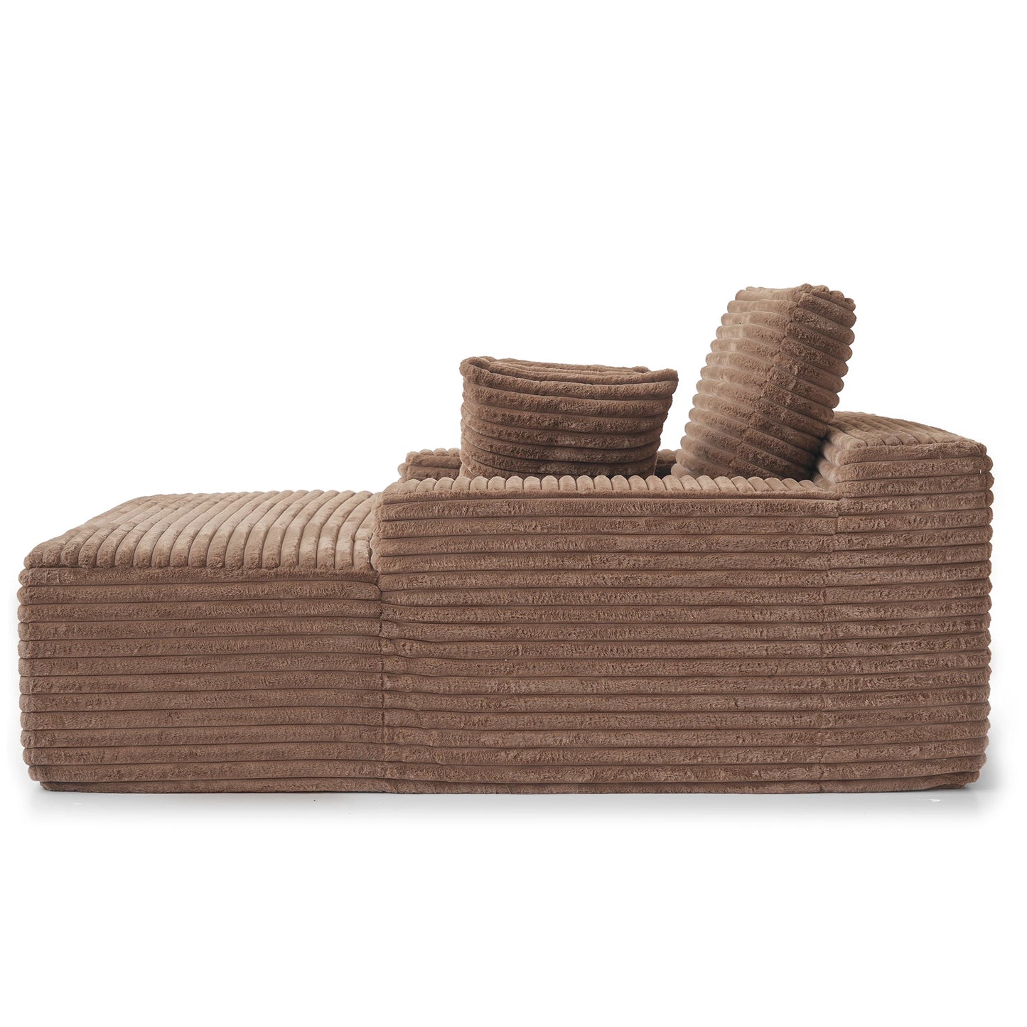 Sdoren 49 Inch Chaise Lounge Chair Corduroy Upholstered Deep Seat Sofa Bed