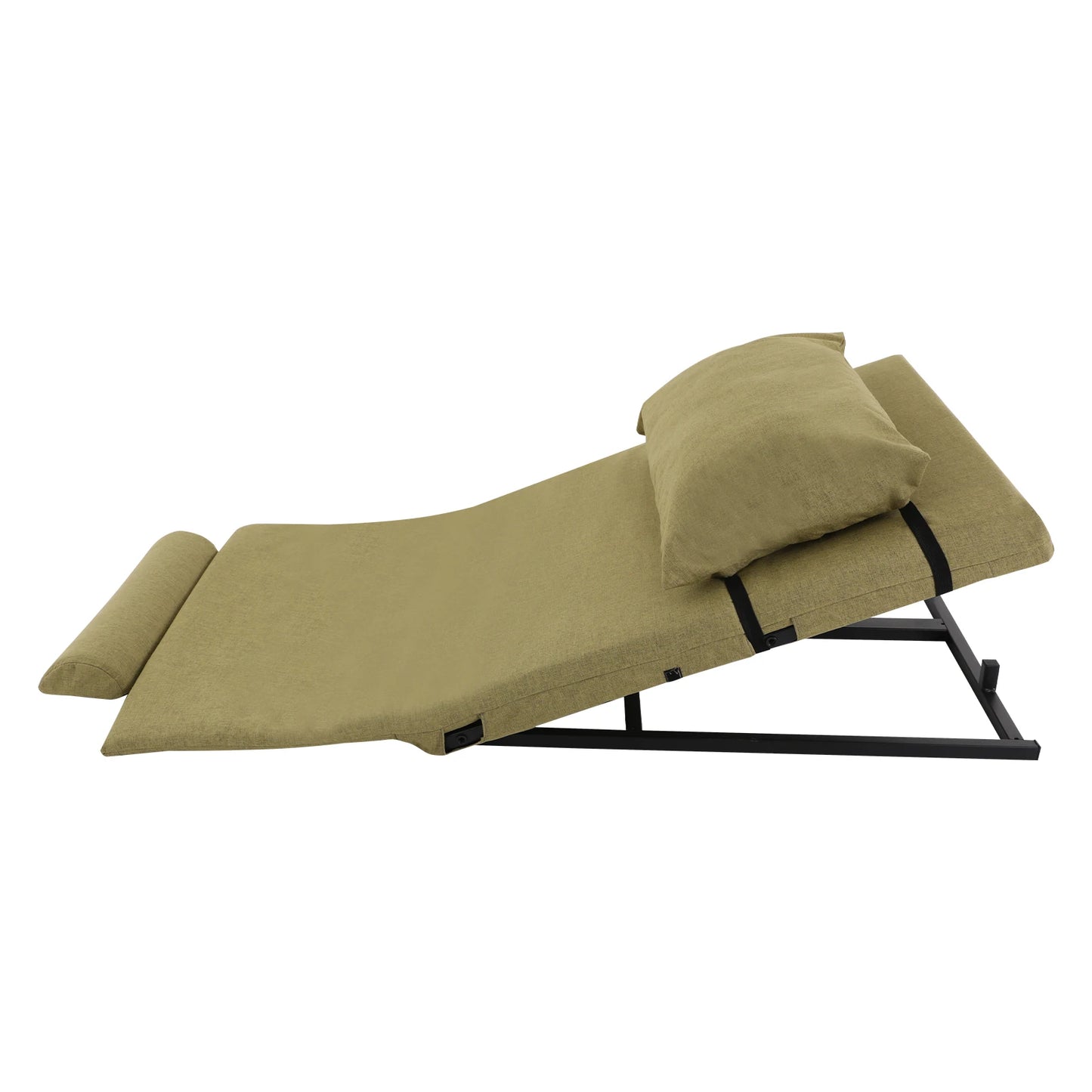 2-80 Degree Electric Lifting Backrest with Short Cushion and Headrest Grey Green Wired Remote Control Bed Backrest for Reading