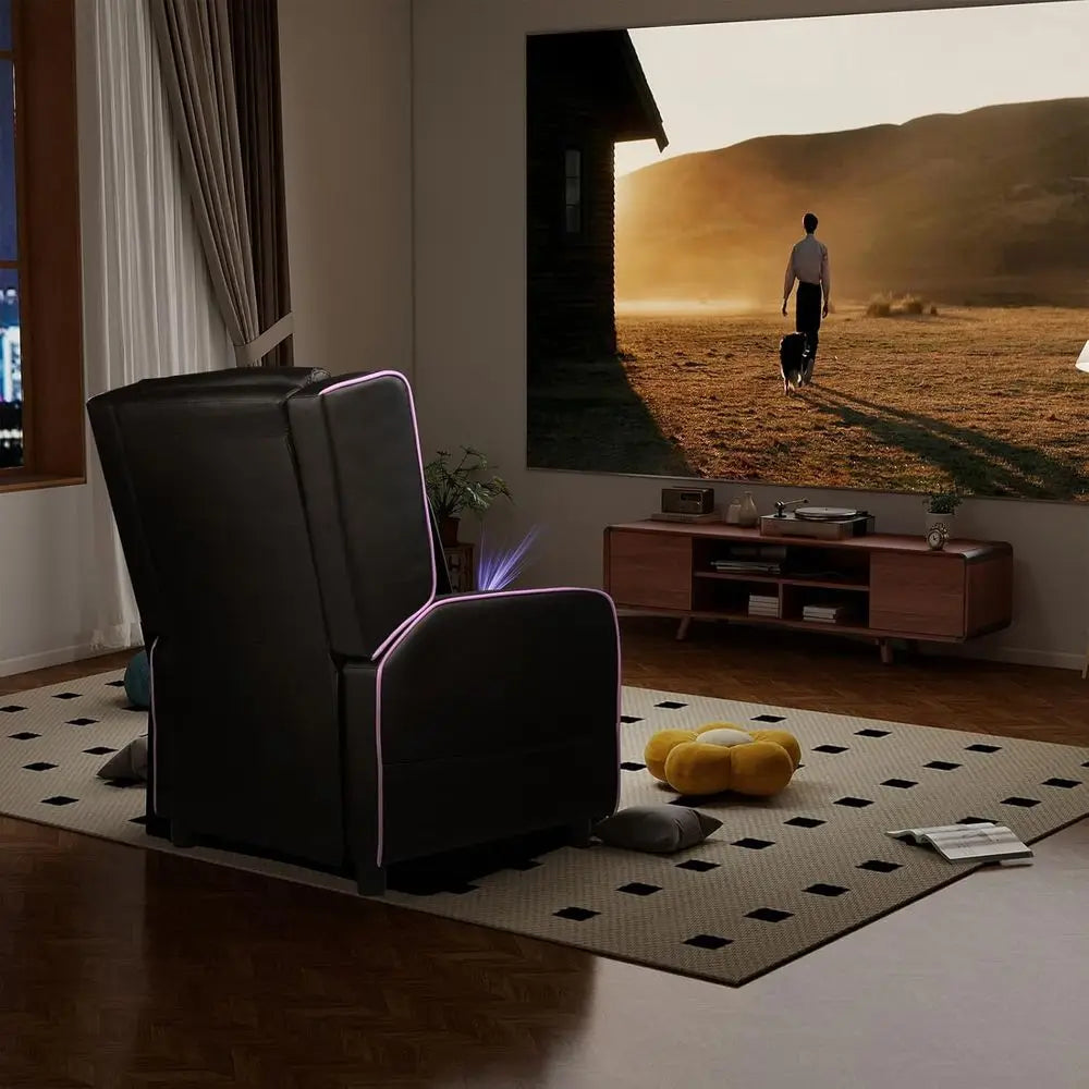 Gaming Recliner Chair PU Leather Racing Style Ergonomic Living Room For Adults