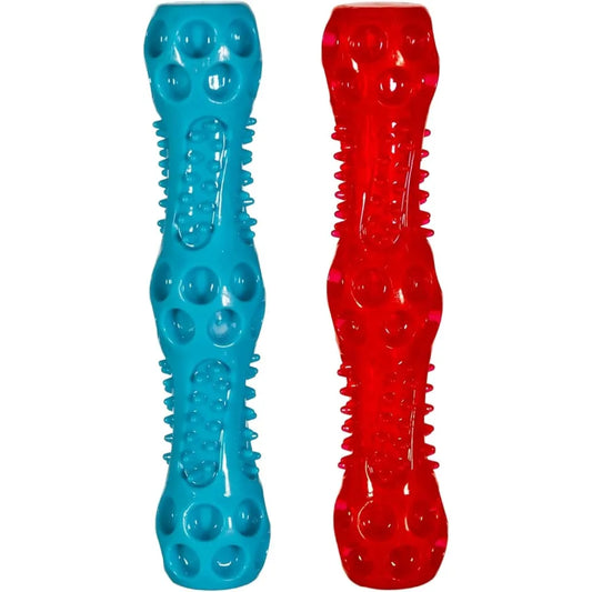 Chase N Chomp Squeak and Light Up Sticks Dog Toy 2 Pack