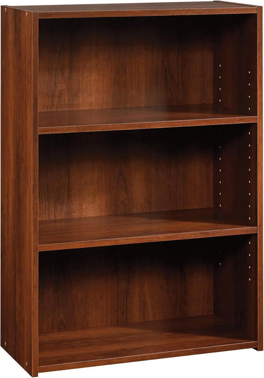 Cherry Finish 3 Shelf Adjustable Bookcase For Home Office And Living Room