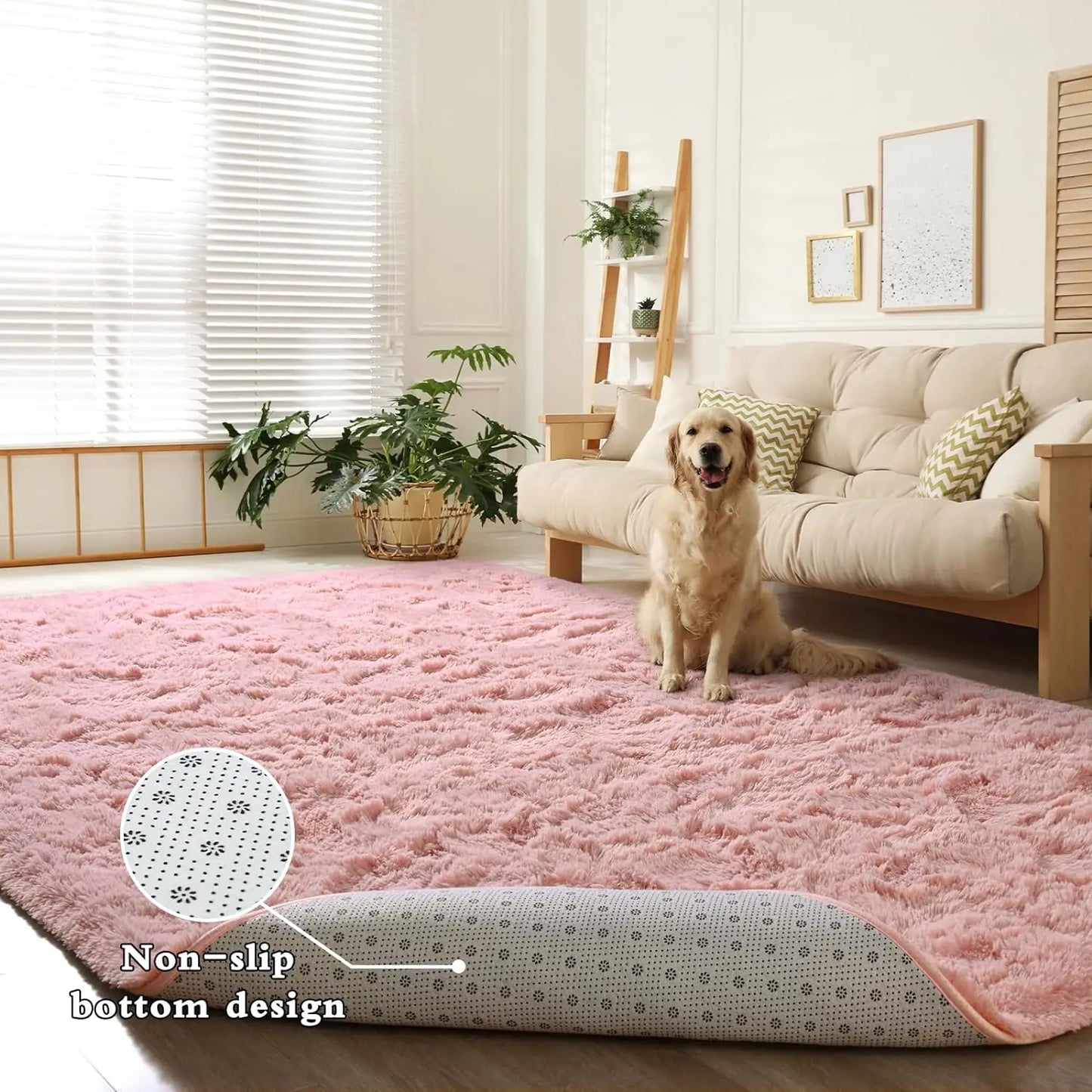 Fluffy Rugs for Bedroom Fuzzy Area Rugs for Living Room Soft Kids Carpet Non Slip for Hardwood Floors Room Decor