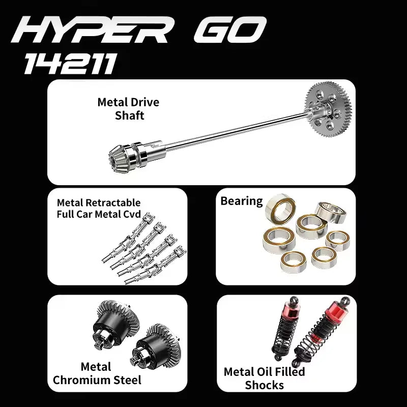 MJX Hyper Go 14211 RC Car 1/14 4WD Brushless Remote Control