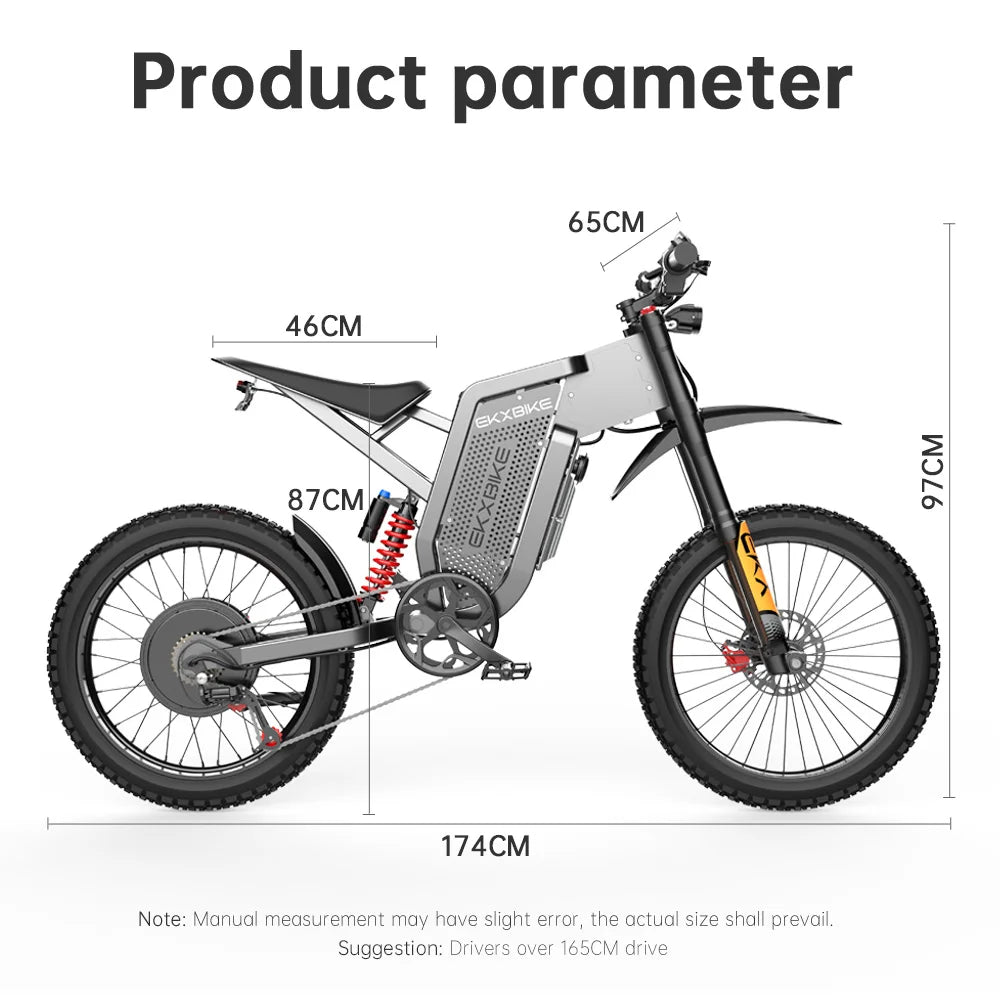 EKX X21 Max Electric Motorcycle 3000W Brushless Gearless Motor 60V 30AH Lithium Battery 85Kmh Adult Off Road Ebike