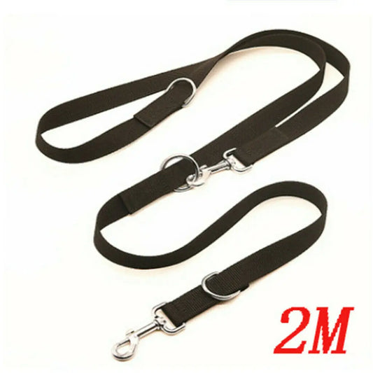 Adjustable Dog Leash Halti Training Double Ended Police 2M