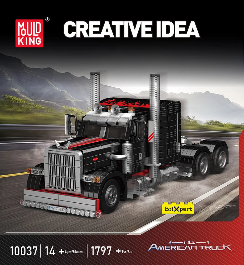 Mould King 10037 The American Truck Building Block Set For Kids