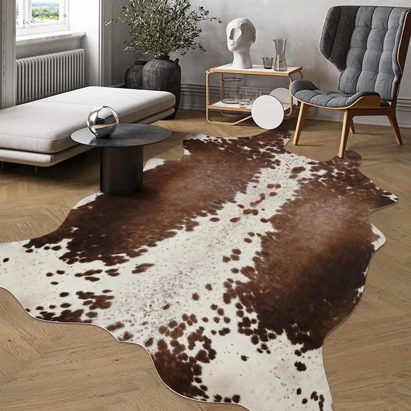 American Style Animal Print Faux Fur Cowhide Rug for Bedroom Living Room Carpet Home Decoration Floor Mats