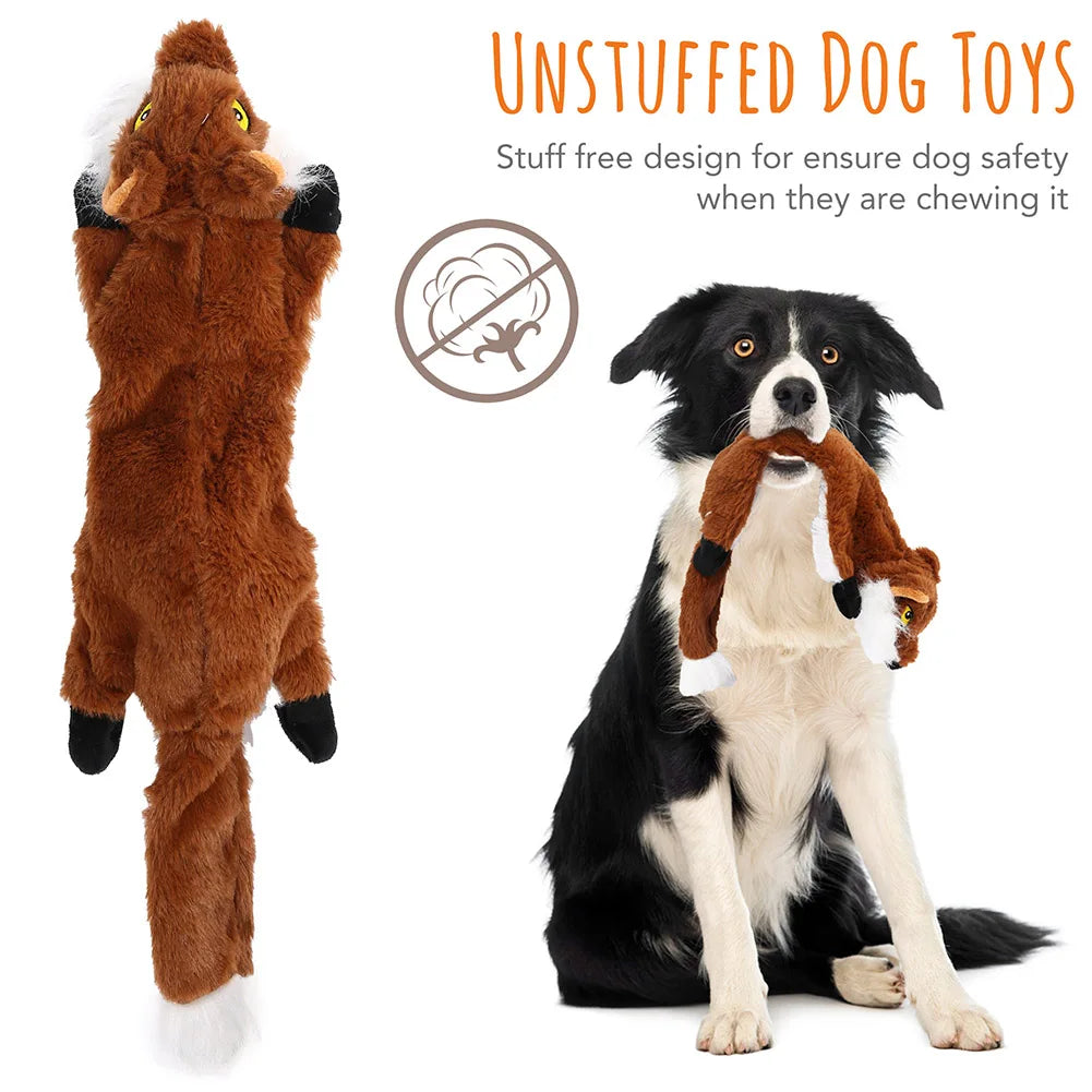5 Pack Crinkle Squeaky Dog Toys No Stuffing Durable Plush For Small Medium Dogs