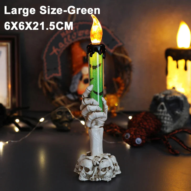 Halloween Skeletons Ghosts Candles Pumpkin Decorations