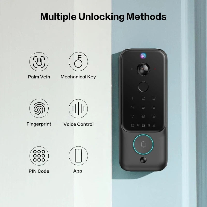 Veno Plus Palm Vein Smart Lock With 2K Camera Fingerprint