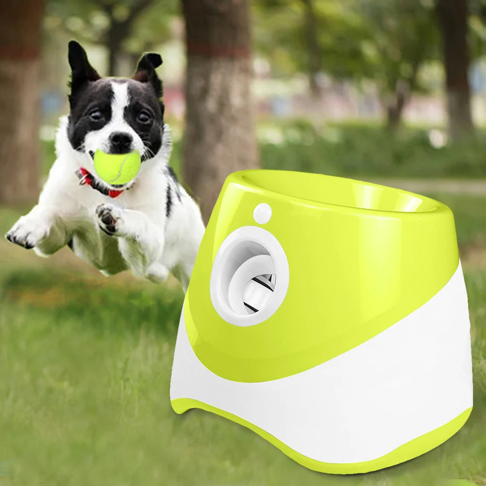 Pet Prime Automatic Dog Ball Launcher With 3 Tennis Balls For Indoor Outdoor