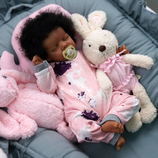 Lifelike Reborn Baby Dolls Black 17 Inch Body Realistic