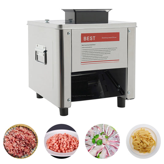 850W Electric Meat Cutter Stainless Steel Slicer US 110V