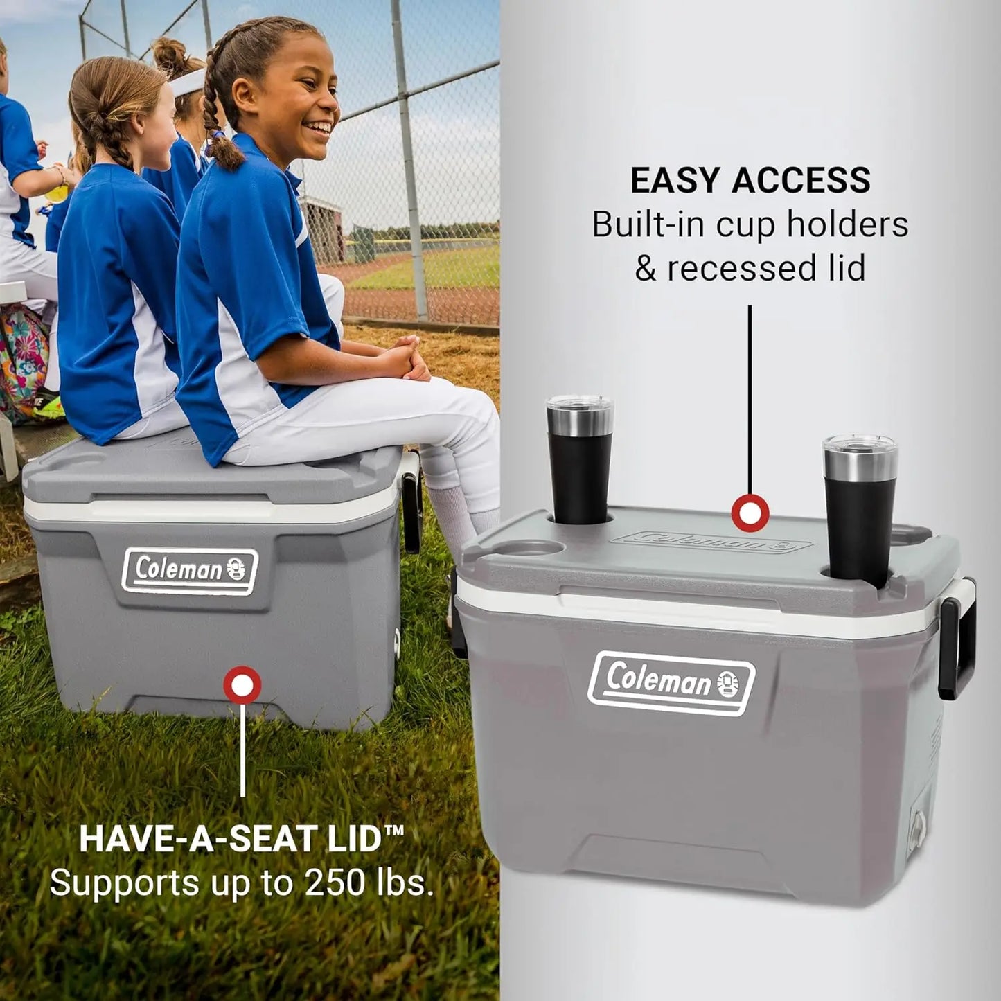 Insulated Portable Hard Cooler Keeps Ice Up To 5 Days 52 70 120 150 Quart